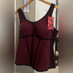 Honeylove Women's Fig/2x Boldness Tank Shapewear